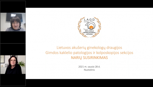 Įvyko nuotolinis LAGD Gimdos kaklelio patologijos ir kolposkopijos sekcijos narių susirinkimas