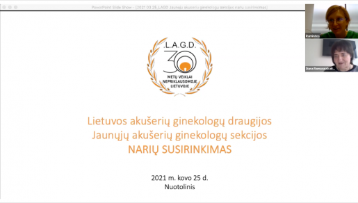 Įvyko nuotolinis LAGD Jaunųjų akušerių ginekologų sekcijos narių susirinkimas