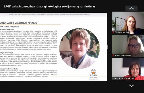 Įvyko nuotolinis LAGD Vaikų ir paauglių amžiaus ginekologijos sekcijos narių susirinkimas