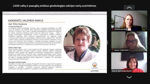 Įvyko nuotolinis LAGD Vaikų ir paauglių amžiaus ginekologijos sekcijos narių susirinkimas