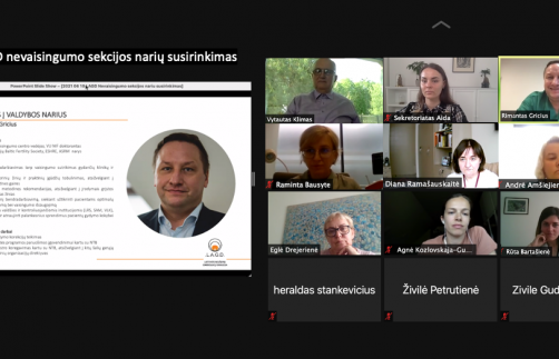 Įvyko nuotolinis LAGD nevaisingumo sekcijos narių susirinkimas